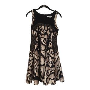 Diane von Furstenberg Dress Womens 2 Raelin Red Carpet Snake Print Fit n Flare